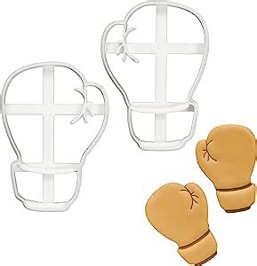 Set of 2 Boxing Glove cookie cutters (back view), 2 